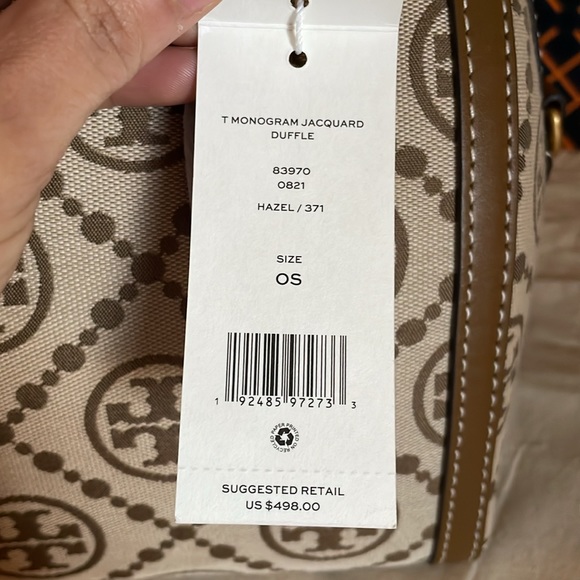 New,✨ T monogram jacquard duffle bag - Picture 10 of 16